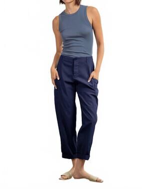 NEW PHARAOH torrance washed canvas pant in midnight